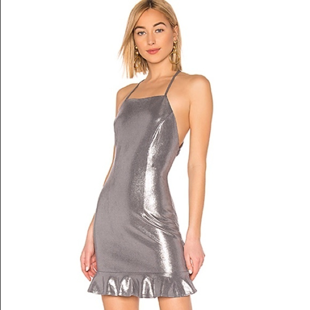 About Us x Revolve Darlah Tie Back Dress